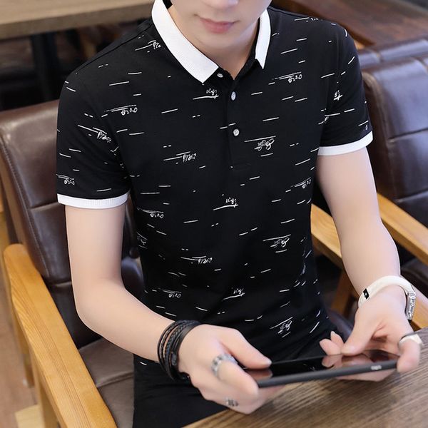 

goods in great demandwholesale 2019 new spring and summer leisure fashion men's polo shirts, White;black