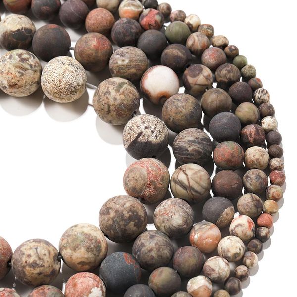 

1strand lot 4 6 8 10mm dull polish matte flower natural stone round loose spacer beads for diy bracelet jewelry makings supplies h wmtdmj