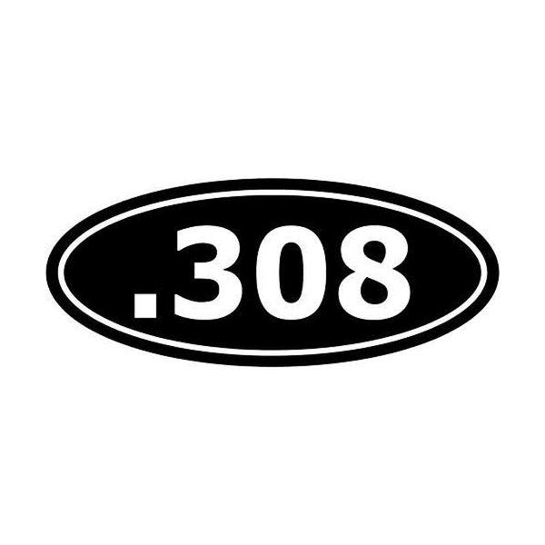 

15cm*6.2cm creative gun ammunition .308 fashion personality elliptical window stickers vinyl c5-0222