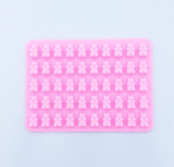 

50 cavity sile gummy bear chocolate mold candy maker ice tray jelly moulds children's cak bbyujd sweet07