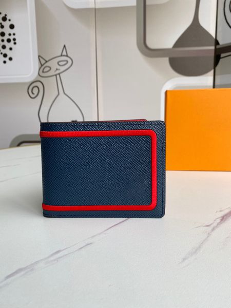 

m60895 wallet women's wallet zipper bag female designer wallet purse fashion card holder pocket long women bag with box 01, Red;black