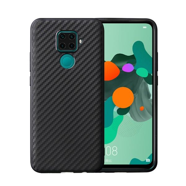 

for huawei mate 30 lite carbon fiber texture shockproof tpu protective case
