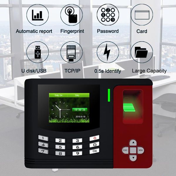 

fingerprint time attendance system tcpip usb biometric fingerprint door access control keypad time clock employee office machine