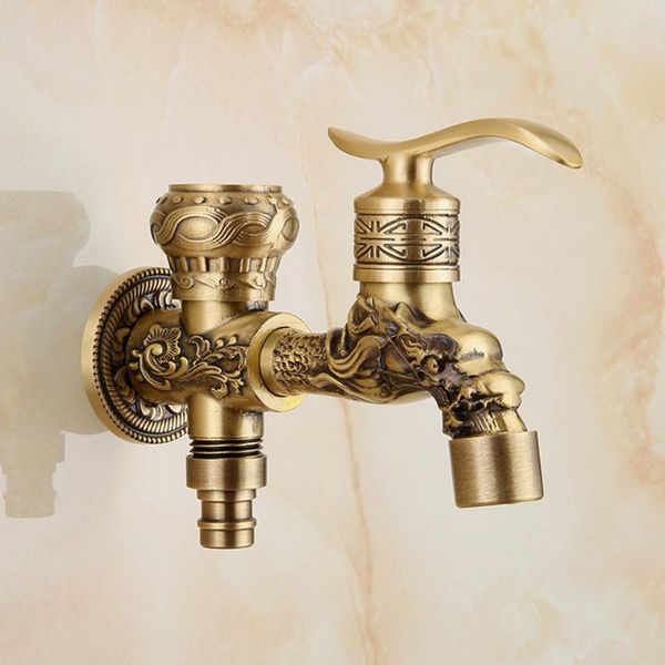 

bathroom sink faucets washing machine faucet mixer antique bronze total brass double use garden tap wall mounted basin single cold