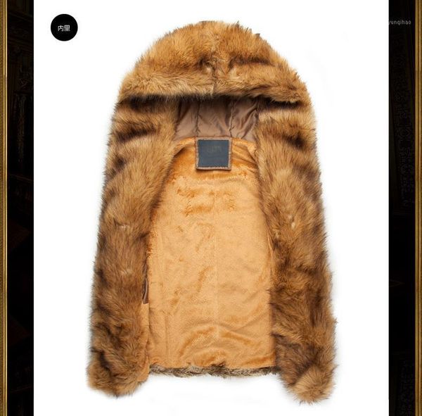 

m-xxl big size winter men's coats 2020 fake fur menswear clip new hooded plush vest coat in winter1, Black
