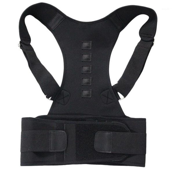 

netic therapy posture corrector shoulder back support belt for men women1, Black;blue