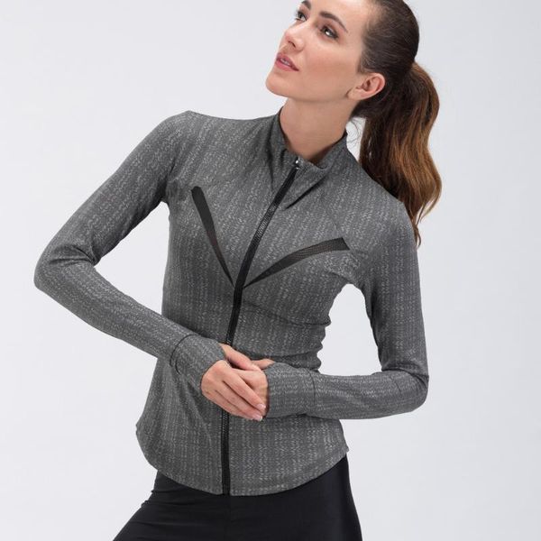 

stand collar running sports jacket fitness yoga jacket long sleeve sweatshirt ladies yoga sports zipper gym shirts, Black;red