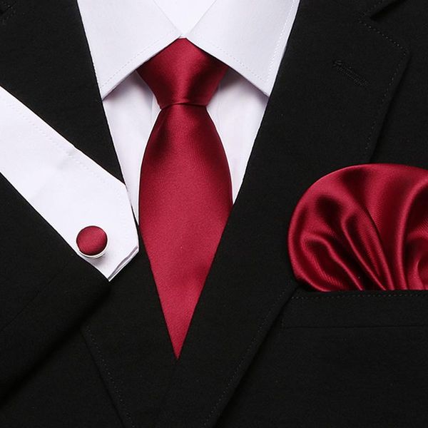 

neck ties mens tie dark red striped 100% silk classic jacquard woven brand hanky cufflink set for men formal wedding party, Blue;purple