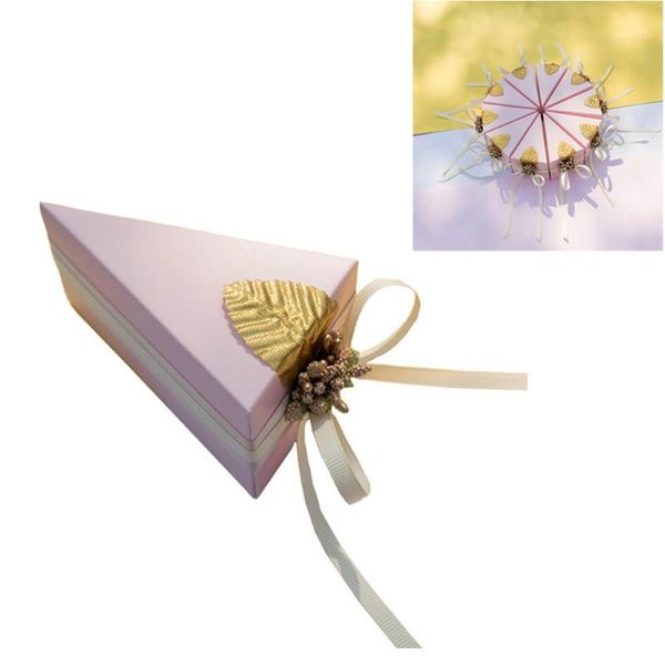 

5pcs triangle creative cake box candy box present candy storage case for wedding birthday festival )1