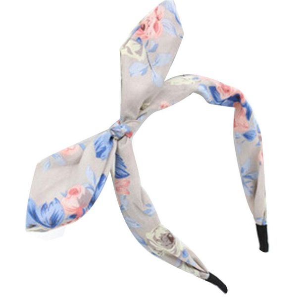 

women cloth fabric floral dot striped headband makeup wash face non-slip hair accessories rabbit ears hair hoop bowknot headband q sqcdmn
