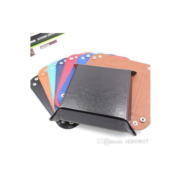 

storage box pu leather square tray for dice table games key wallet coin box tray desks qyltlx lyqlove
