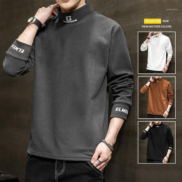 

hoodie male autumn and winter new style men's wear korean-style trend plus velvet warm base shirt long-sleeved1, Black