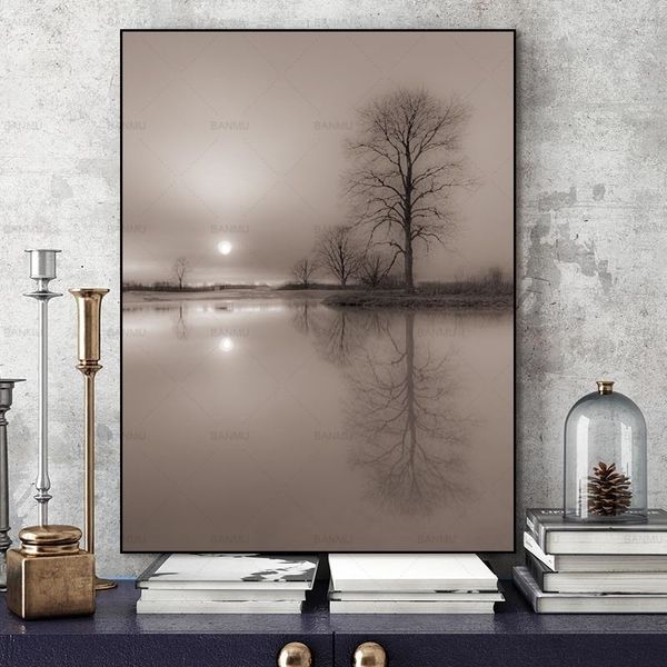

abstract wall art canvas oil painting creative design natural tree posters prints nordic wall pictures office living room modern home decor