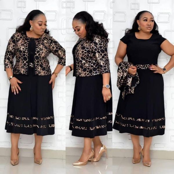 

2020 african dresses for women new arrival women printing plus size polyester dress with coat xl-5xl1, Red