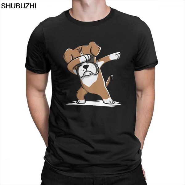 

dabbing boxer funny man's short sleeved novelty dog crew neck purified cotton plus size hoodie designers t shirts sweatshirt