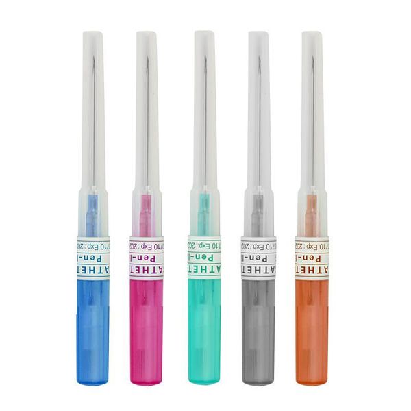 

disposable body piercing needles 50pcs 14g 16g 18g 20g 22g ear nose sterile surgical steel catheter piercing qylwcx