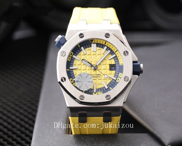 

2020 royal men offshore oak watches rainbow 42mm wristwatches rubber strap mens watch 15710st d2025