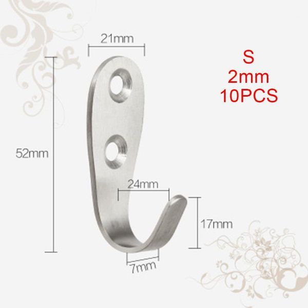 

hooks & rails 10pcs hook solid stainless steel wall mounted single heavy duty coat1
