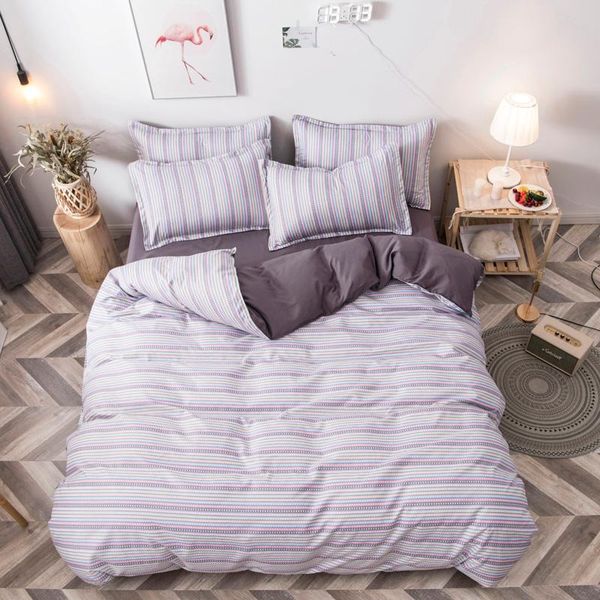

home textile fashionable style bedding set duvet cover+flat sheet+pillowcase bedding set single full  king family size