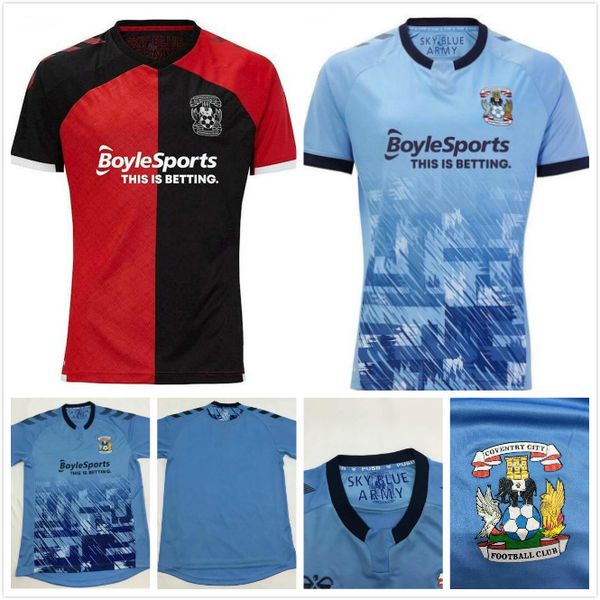 

2020 2021 coventry city football jerseys biamou godden jobello bakayoko shipley kelly jones allen wreath custom 20 21 home blue soccer shirt, Black;yellow
