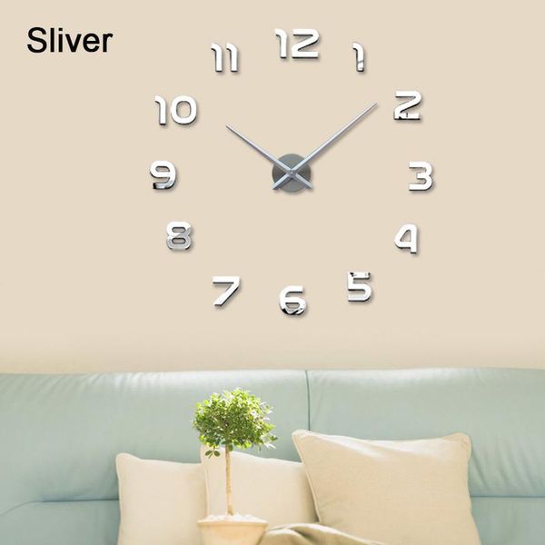 

3d luminous большой настенные часы зеркало наклейки diy гостиная home decor моды часы прибытия кварц bbyrgc packing2010