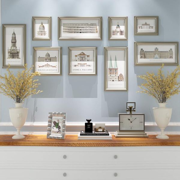 

classical architecture style 9 pcs picture frames wall hanging p frame large space frames set home decor marcos para fotos