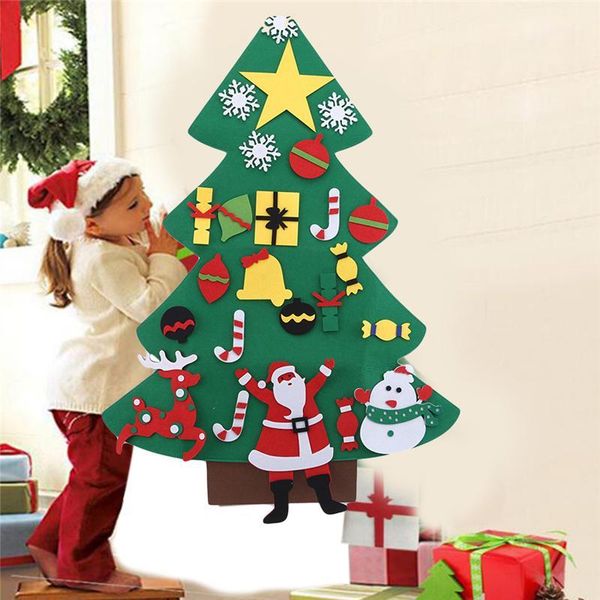 

christmas decorations children's creative diy tree felt craft magic puzzle decoration toy party holiday christmas1