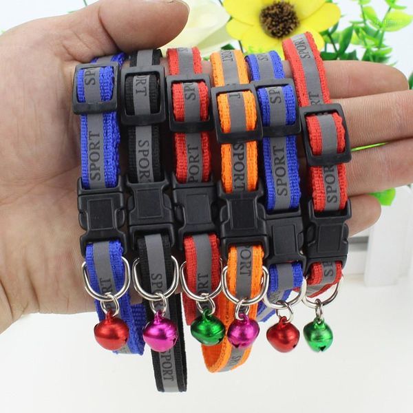 

dog collars & leashes lovely pet collar simple colourful nylon cat with bell for small medium and supplies accessories1