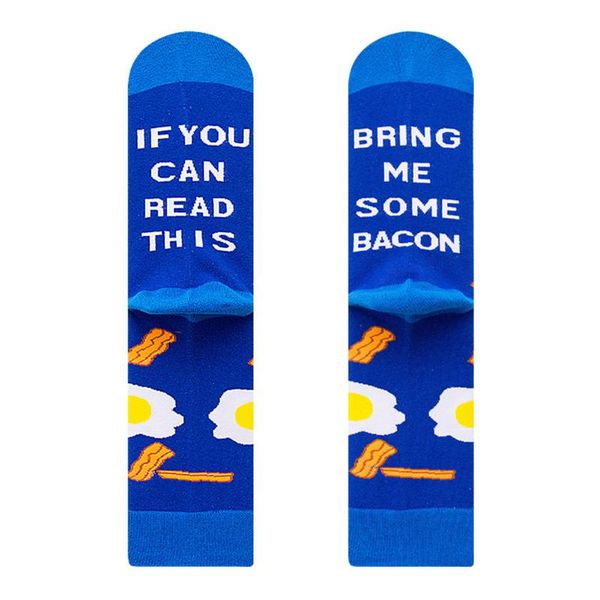 

men's socks 1pair gift soft novelty fashion letter printed christmas if you can read this men daily wear autumn winter funny mid-calf, Black