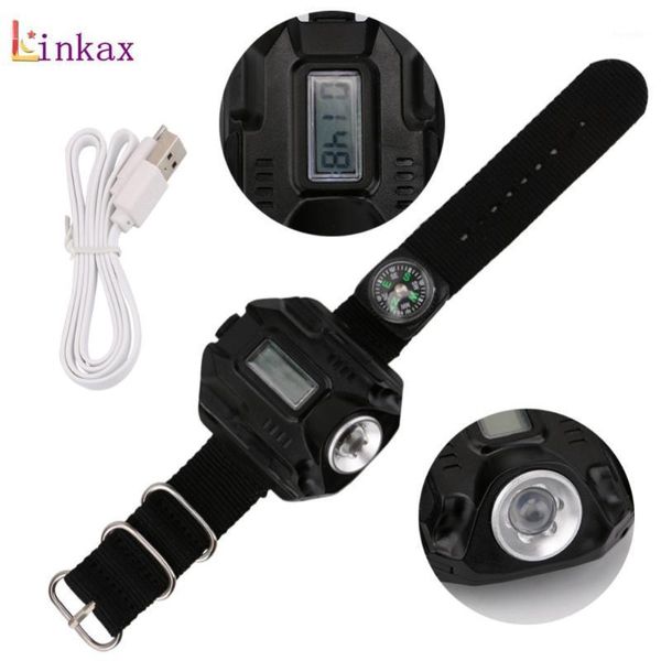 

flashlights torches portable xpe q5 r2 led wrist watch torch light usb charging model tactical rechargeable1