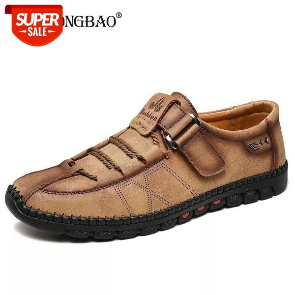 

2020 new fashion leather spring casual shoes men's shoes handmade vintage loafers men flats moccasins sneakers big size #xa3x