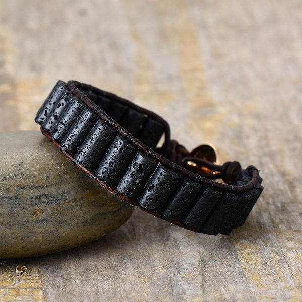 

мужские wrap браслет lava stone одно из кожи браслет steampunk готического hiphop rock браслет пара любители ювелирных qylncv lottery2010, Golden;silver