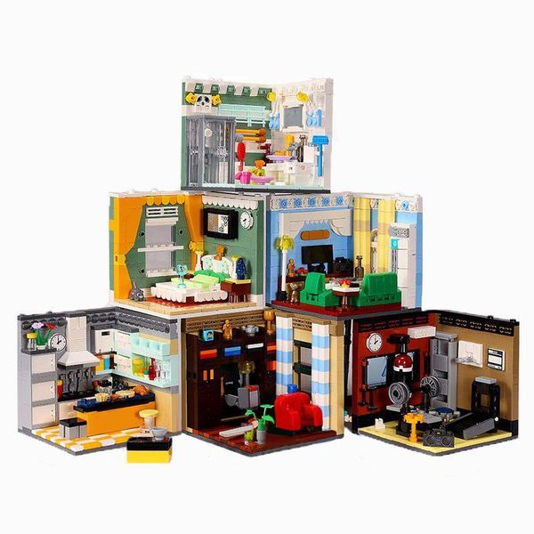 

365pcs moc city home decor accessories bricks kitchen gym bathroom study living room building blocks diy kids toys for children qylvjf