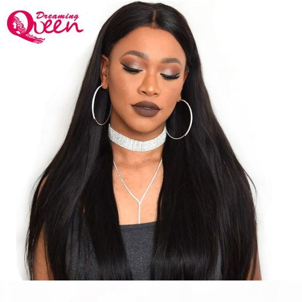 

full end silky straight full lace human hair wigs 130% density brazilian virgin hair wig pre plucked bleached knots, Black;brown