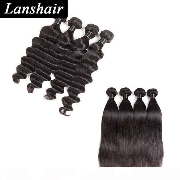 

peruvian brazilian virgin human hair straight loose deep unprocessed remy hair weaves double wefts 50g bundle can be dyed bleached, Black