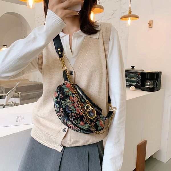

chinese wind printed flowers small simple crossbody bags for women 2020 shoulder simple bag female fashion handbags and purses
