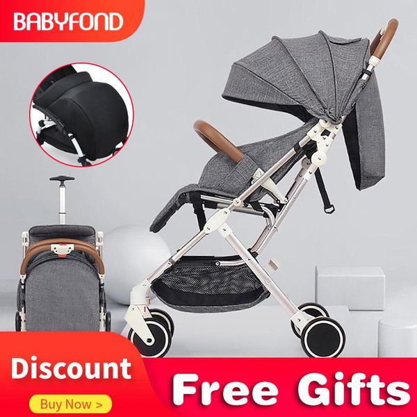 

baby stroller portable can sit reclining ultra light high landscape easy folding with leg cover pram