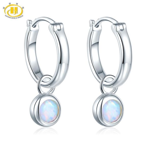

opal gemstone clip earrings 925 jewelrys women's earring round 5mm created opal multi-color silver earring classic style gifts 200923