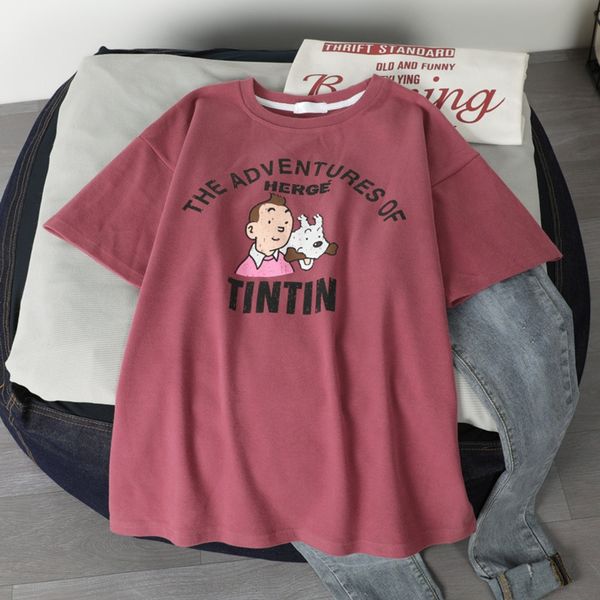 

new summer coat t-shirt 2020 cotton white short sleeve t-shirt for women ins fashion net red lazy bf loose half sleeve lpced