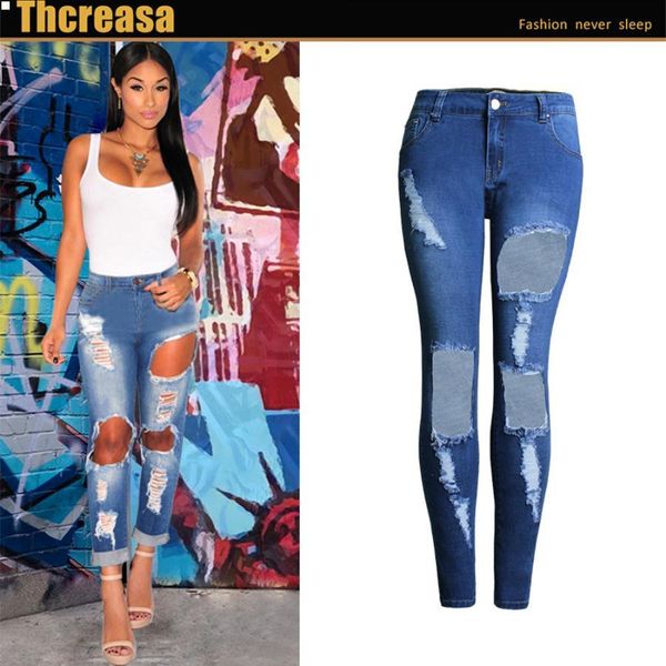 

high waisted women denim clothes mom women designer jeans femme female womans clothes plus size leggings woman pants personality fe021, Blue