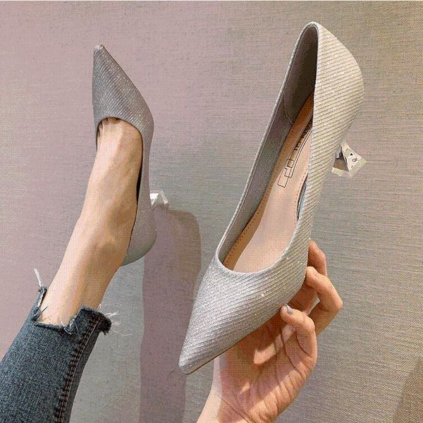 

female pointed toe high heel pumps 6cm heels dress work office party wedding comfortable ladies lady women woman footwear shoes, Black