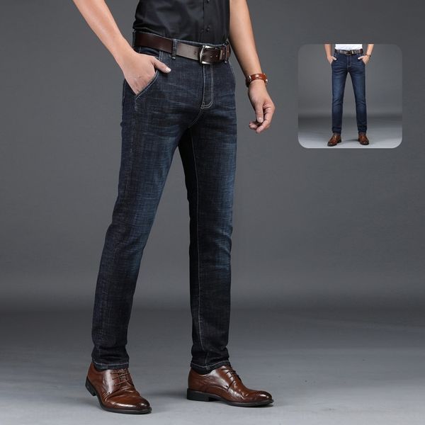 

bko8d men 2020 spring and autumn men's xhjy4 pants jeansjeans and jeansslim business elastic casual pants men's straight jeans cas, Blue