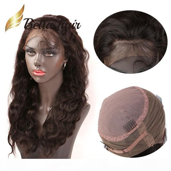 

pre-plucked brazilian body wave 360 lace wigs virgin human hair with baby hair bella hair julienchina 130% 150% 180% density, Black