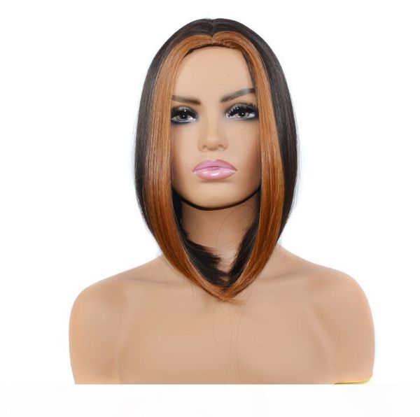 

european and american net red headcover mid bleached light brown medium length short hair comfortable and breathable rose inne, Black