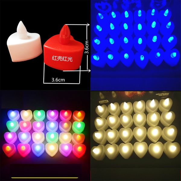 

led candle heart electronic candle light up birthday party valentine's day halloween led toys gifts lighting wedding decoration h11903