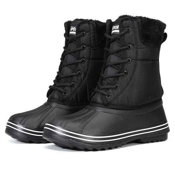 

women's boots winter fur boots women snow winter warm mid-calf waterproof eu 36-42, Black