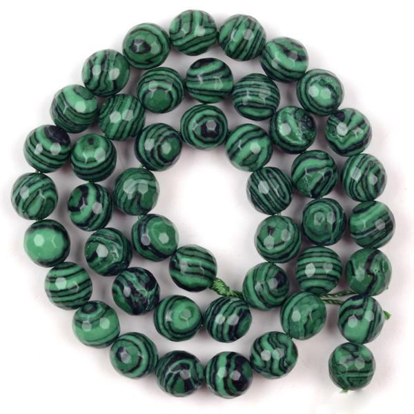 

natural green striped malachite stone beads round loose spacer beads for jewelry making diy bracelet handmade 4/6/8/10/mm