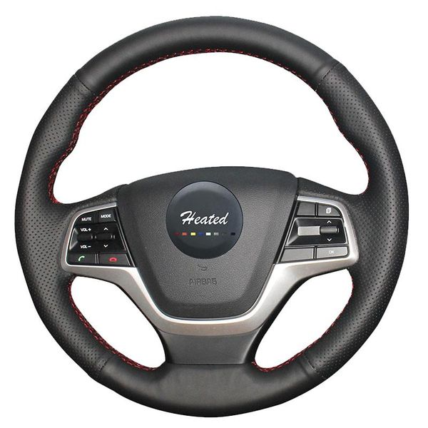 

steering wheel cover for elantra 4 2020 2020 solaris hand sewing microfiber leather braid on the steering wheel