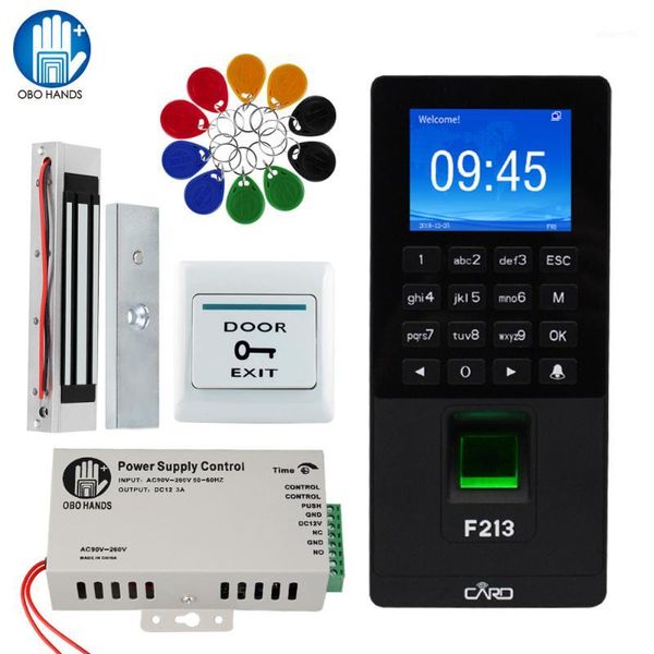

rfid fingerprint access control system tcp/ip/usb biometric door keypad diy electric magnetic strike bolt lock employee check-in1