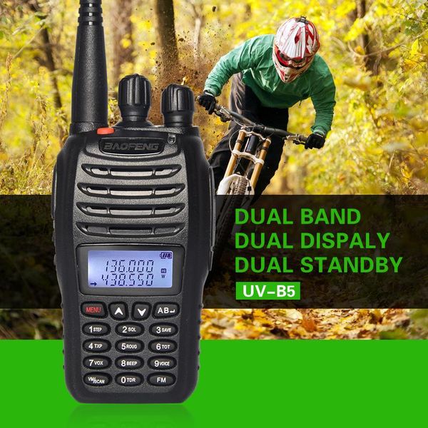

baofeng uv-b5 walkie talkie dual band radio vhf 136-174mhz e uhf 400- 470 mhz small mini lcd screen uvb5 two way radio